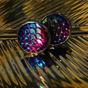 Mermaid Scale Earring Studs